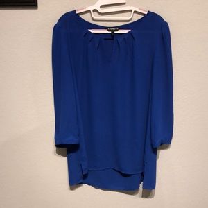 Royal blue 3/4 sleeve blouse